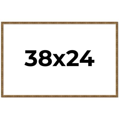 38x24 Frame Gold Solid Wood Picture Frame - Complete Modern Photo