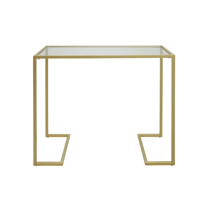Carolina Living Monaco Glass Top Console Table - Gold