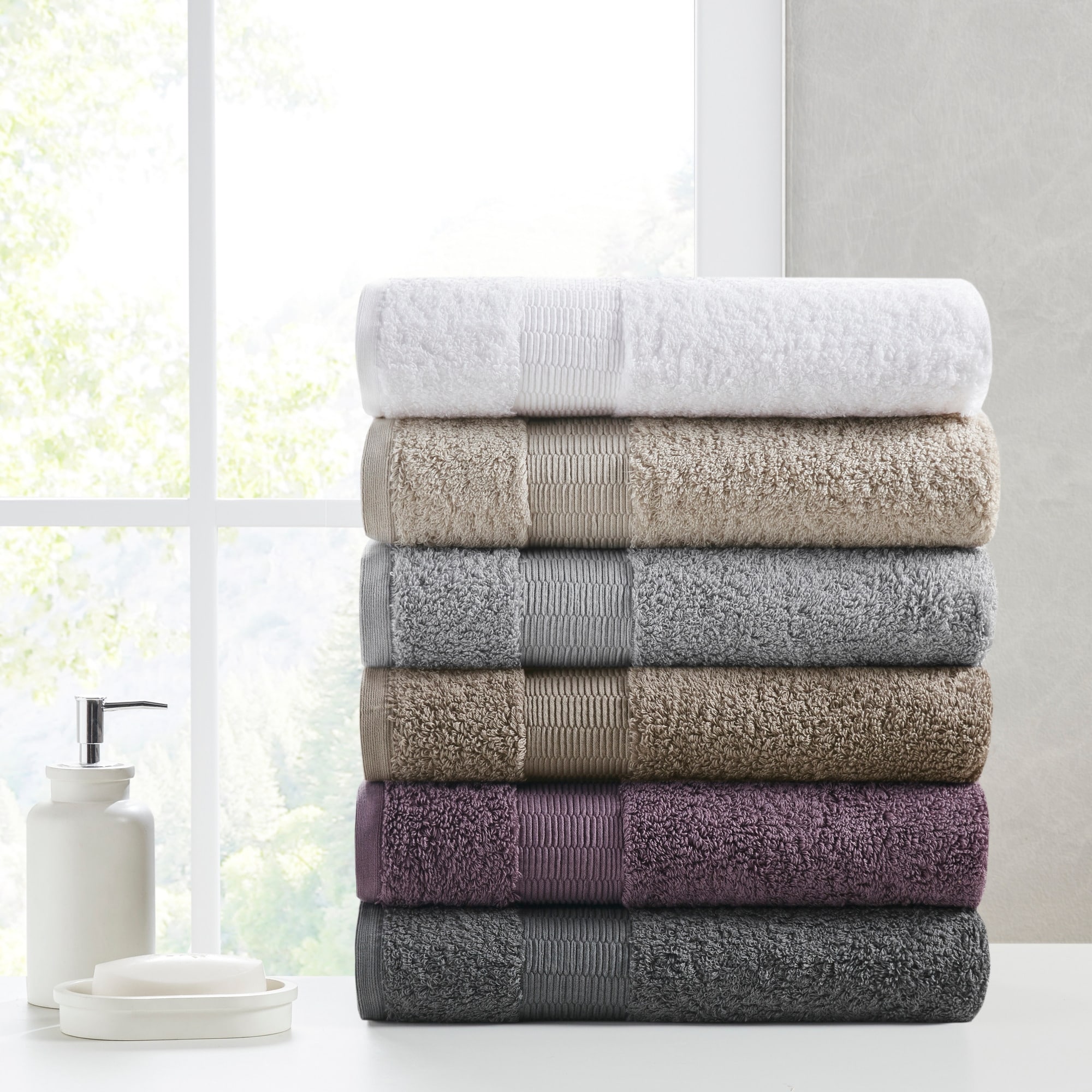 Madison Park Signature Luce 100-percent Egyptian 100% Cotton 6 Piece Towel Set