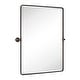 preview thumbnail 47 of 126, TEHOME Woodvale Rectangle Vertical Metal Wall Mirrors 40" x 30" - Rubbed Bronze