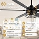 preview thumbnail 9 of 38, Cusp Barn 52/60/72 Inch Farmhouse Caged Ceiling Fan with Lights and Remote, Industiral 6 Speeds Chandelier Ceiling Fan
