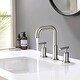 preview thumbnail 24 of 26, 3 Holes Bathroom Sink Faucet With Drain Assembly 8 Inch Widespread Bathroom Faucets 2 Handle Modern Lavatory Basin Vanity Taps
