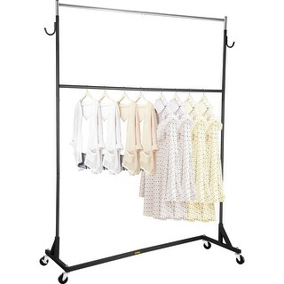 Z Rack, Industrial Grade Z Base Garment Rack, Height Adjustable Rolling ...