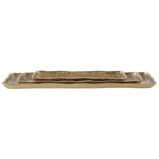 Uttermost Artisan Antique Gold Trays (Set of 3)