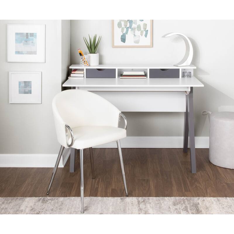 Silver Orchid Battista Silver Upholstered Chair