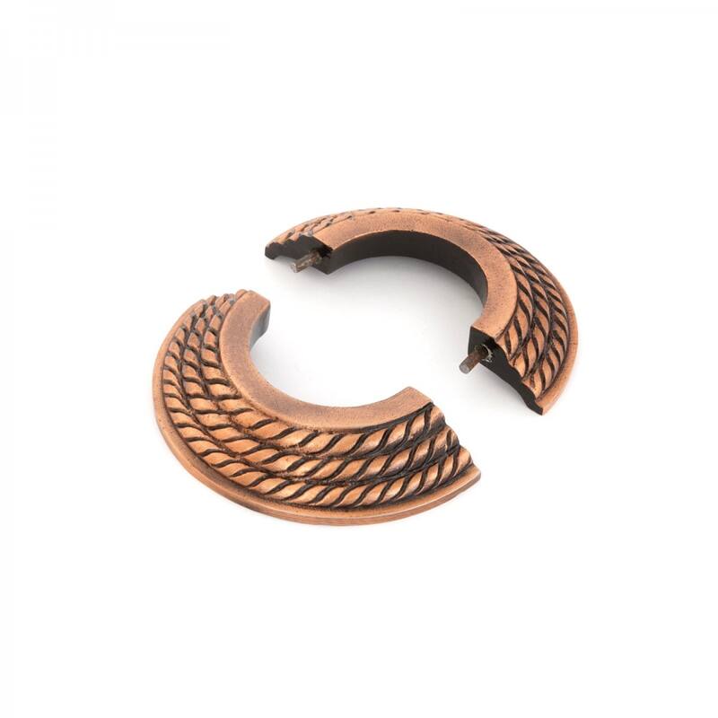 Copper Oil Rubbed Finish Radiator Flange Triple Roped 1-1/2" (IPS) Pipe Flange: 1-7/8" ID; 3-7/8" OD Renovators Supply