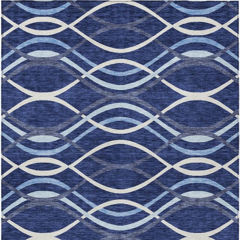 HomeRoots Abstract Transitional Rectangle Outdoor Rug