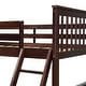 preview thumbnail 14 of 18, House Bed with Roof Design Twin/Twin House Bunk Bed With Shelves And Drawers,Sturdy Construction Loft Bed-Espresso