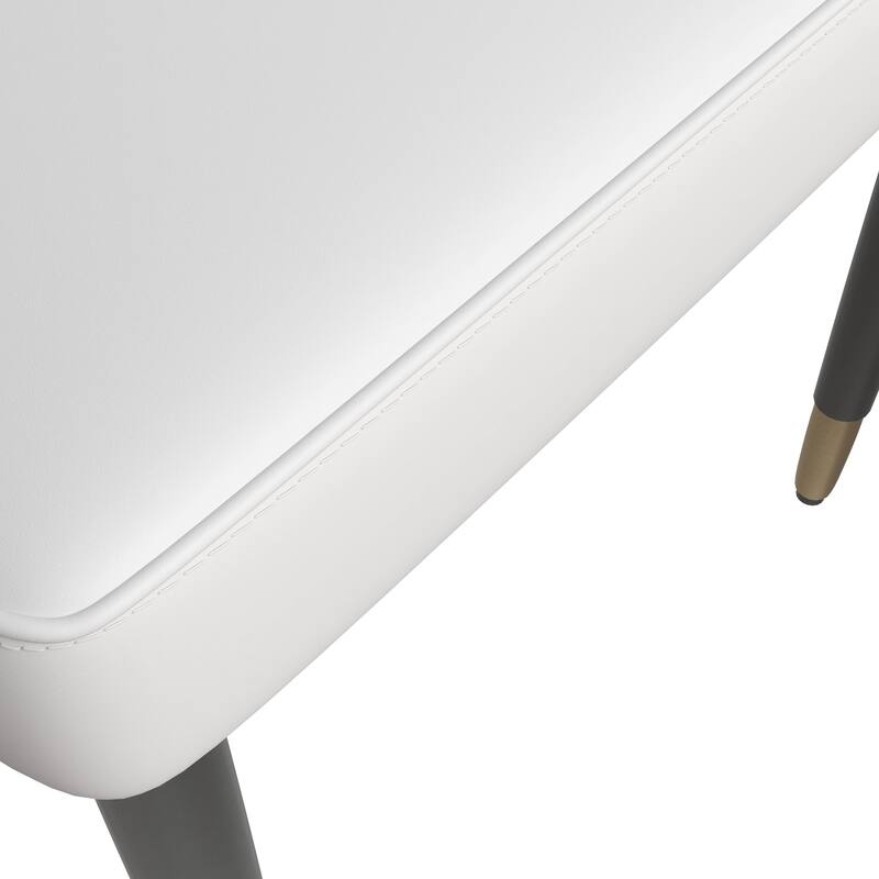 Allure Modern High-back Fabric or Leather Upholstered Accent Dining Chair with Solid Oak Wood Legs (Set of 4)