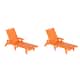 Laguna Weather-Resistant Outdoor Patio Chaise Lounge (Set of 2) - Orange