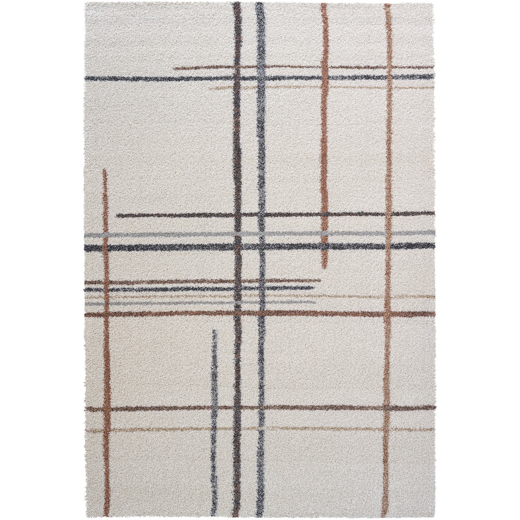 Granada Armandi Beige, Brown, Charcoal, Gold, Gray, Ivory, Rust and White Polypropylene Area Rug - 2'3" x 12' Runner