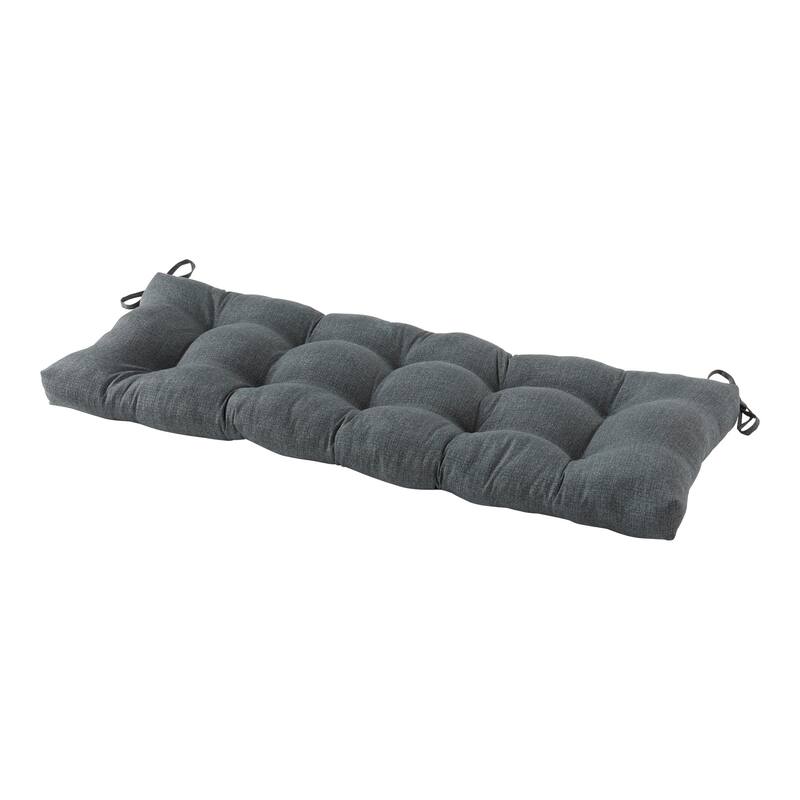 Outdoor 18-inch x 51-inch Polyester Bench Cushion (Cushion Only) - Carbon