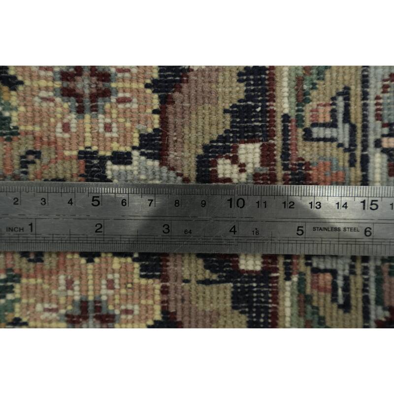 Hand Knotted Oriental 100% Wool Carpet Traditional Floral Red Kashan Area Rug - 9' 3'' X 5' 10''