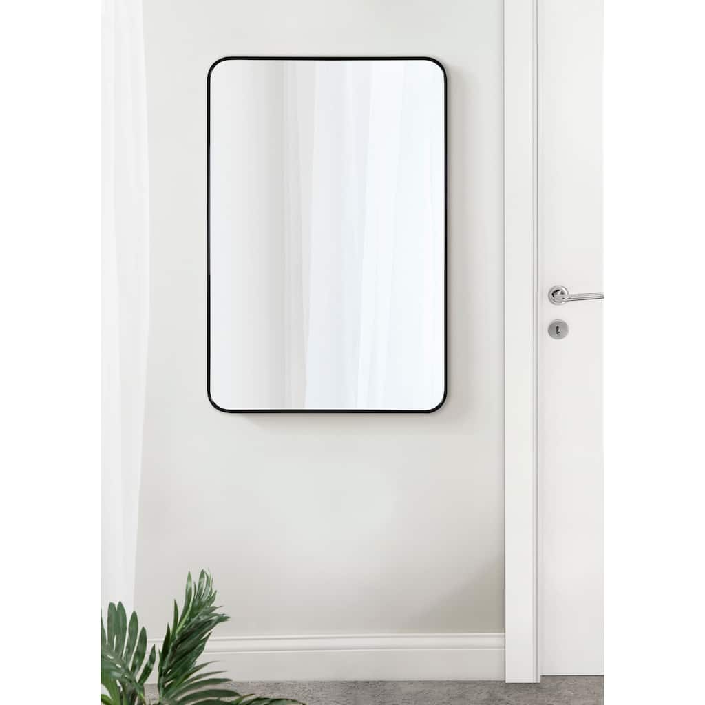 Kate and Laurel Zayda Radius Rectangle Framed Wall Mirror