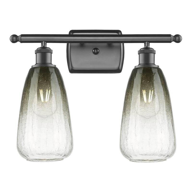 Innovations Lighting 516-2W-14-16 Brookhaven Almond Vanity Brookhaven - Oil Rubbed Bronze / Slate