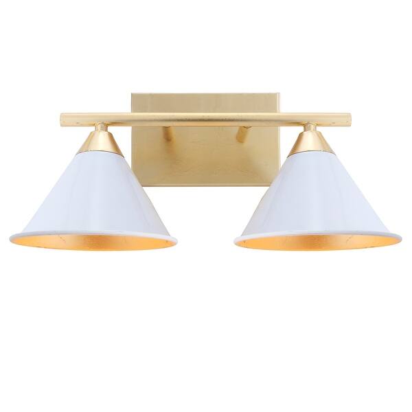 slide 2 of 25, Caleb Metal Vanity, White/Gold by JONATHAN Y