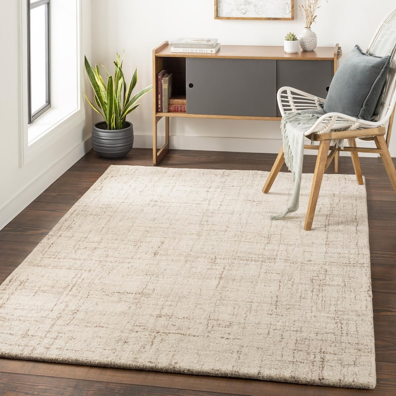 Mangala Minimalist Abstract Area Rug - 2' x 3' - Beige