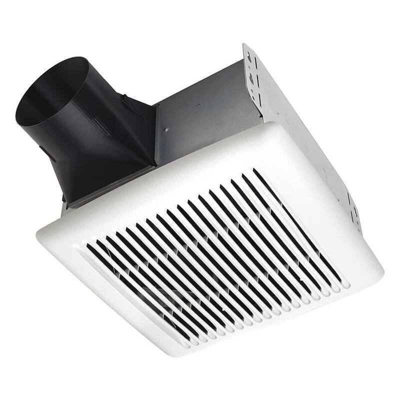 Broan AE110S 110 CFM 1.0 Sone Single Speed Ceiling Fan with Humidity - White