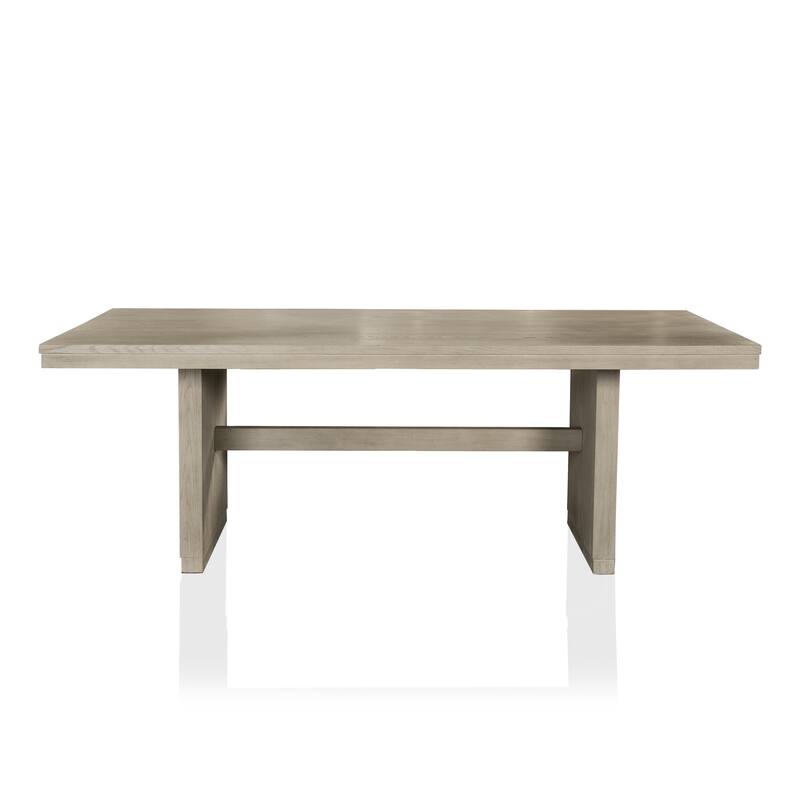 Furniture of America Durem II Modern 5-Piece Solid Wood 86-inch Dining Table Set