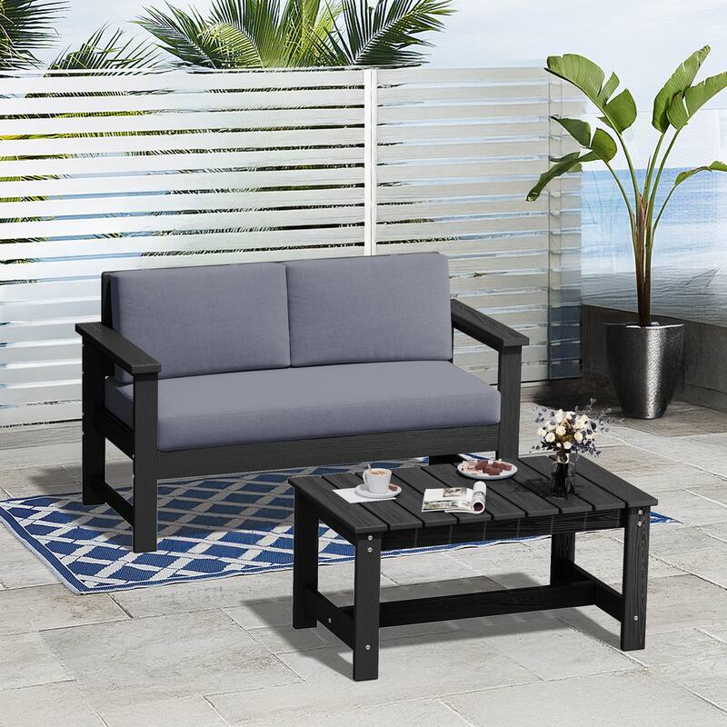 Outdoor Patio HDPE Rectangle Coffee Table