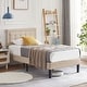 preview thumbnail 31 of 58, VECELO Tufted Upholstered Kids Bed with Adjustable Headboard,Twin Size Bed Set of 2