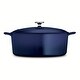 preview thumbnail 3 of 3, Tramontina 7 Qt Enameled Cast-Iron Series 1000 Covered Oval Dutch Oven - Gradated Cobalt