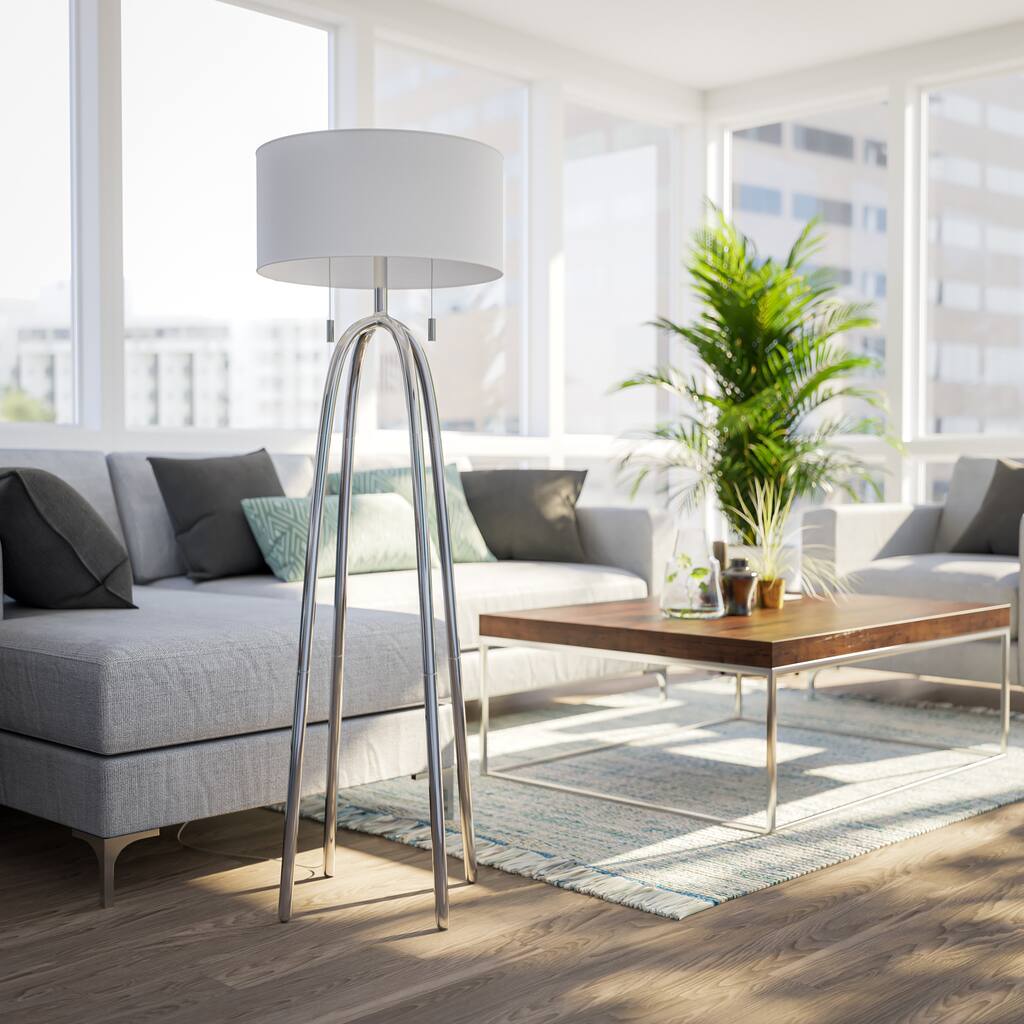 Arbour 61.5" Floor Lamp - Chrome