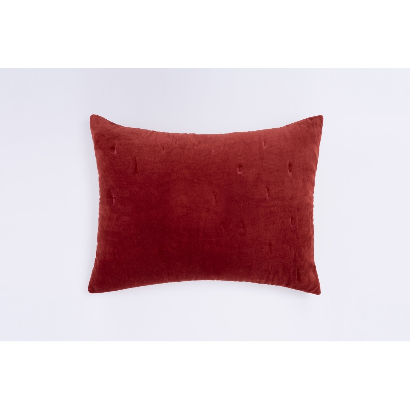 Roan, Cotton Velvet, Brick Color, Sham