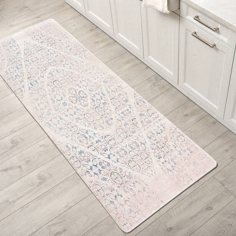 World Rug Gallery Distressed Boho Anti-Fatigue Standing Mat