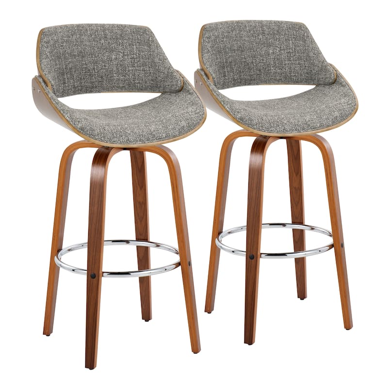 Carson Carrington Svetlana 30" Fixed-Height Bar Stool with Bent Wood Legs (Set of 2)
