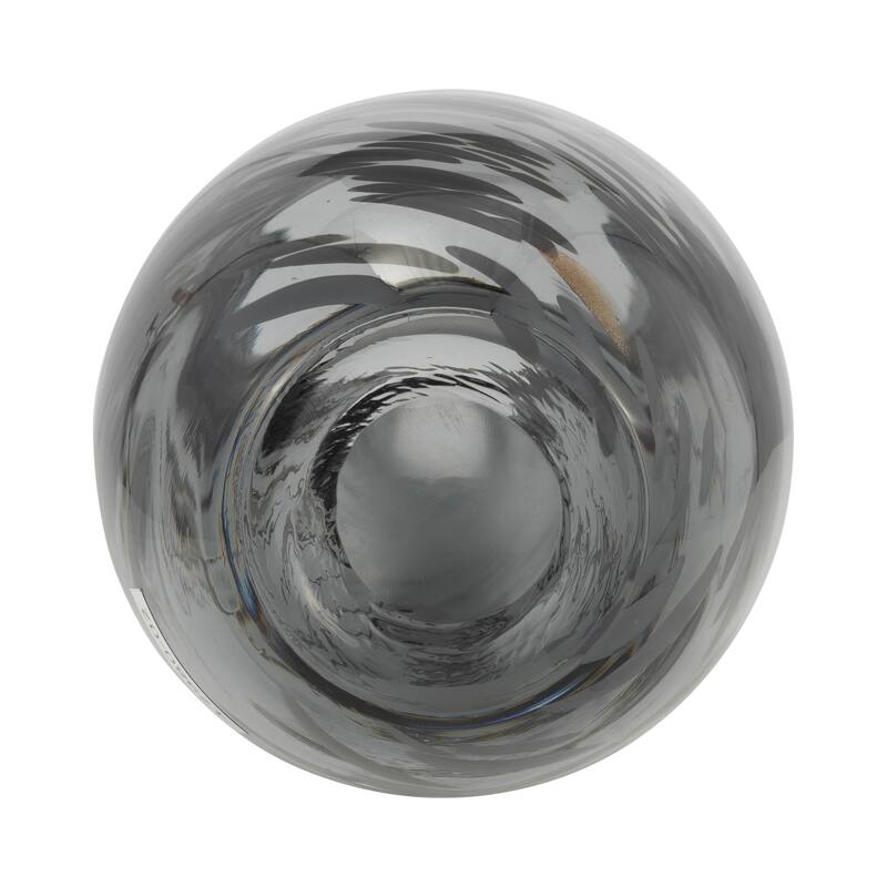 Sagebrook Home Elegant Black Swirl Modern Glass Vase