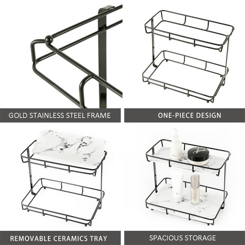 Bathroom Organizer Countertop - 7.48"D x 11.41"W x 10.03"H