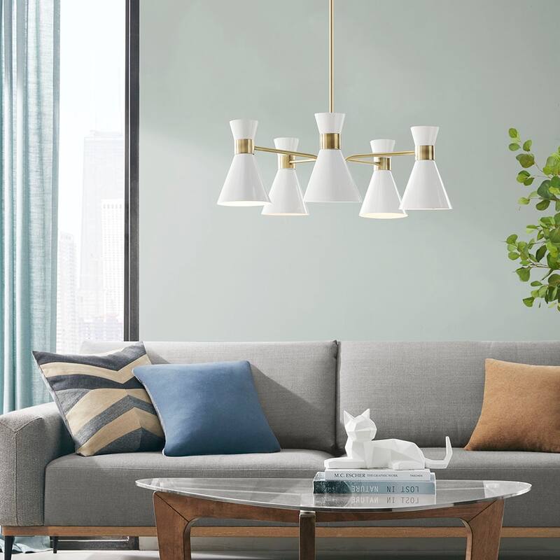 5-Light Metal Chandelier for living room,bedroom,and dining room
