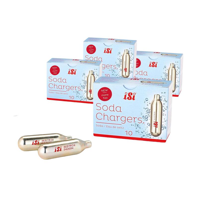iSi North America 10 pack CO2 Soda Siphon Chargers Set - Set of 4
