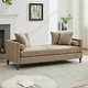 preview thumbnail 22 of 42, 75.2"Wide Upholstered Chaise Lounge with Nailheads, Sleeper Sofa Couch With 4 Throw Pillows & 2 Bolsters, Rubberwood Legs