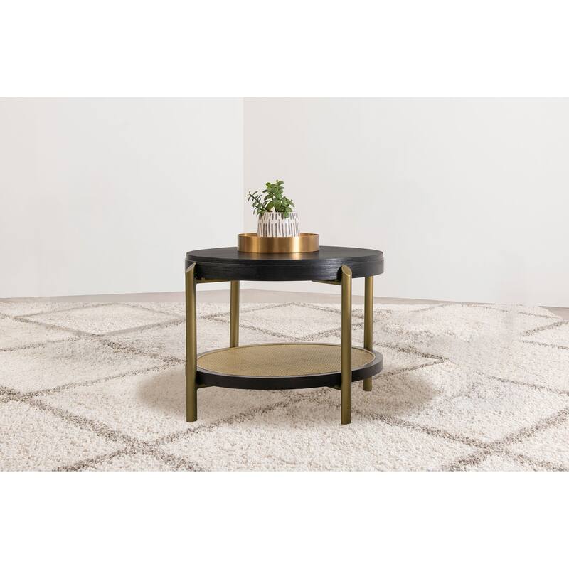 Benson Black Round End Table