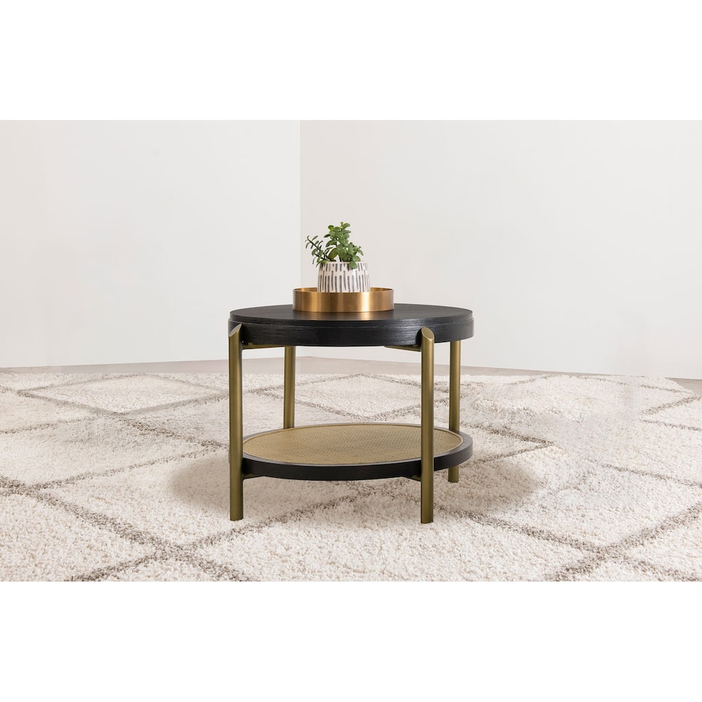 Benson Black Round End Table