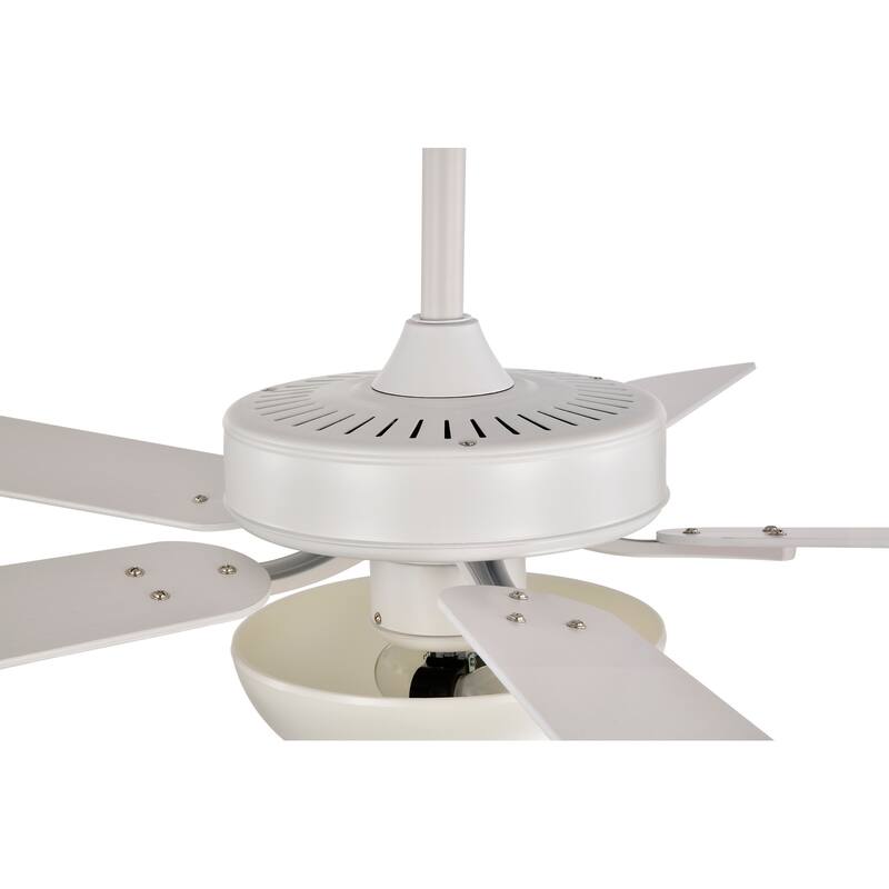 52-in Matte Black/Brushed Nickel/White 5-Blade Indoor Reversible Ceiling Fan with LED Light and Remote Control - 52 inch