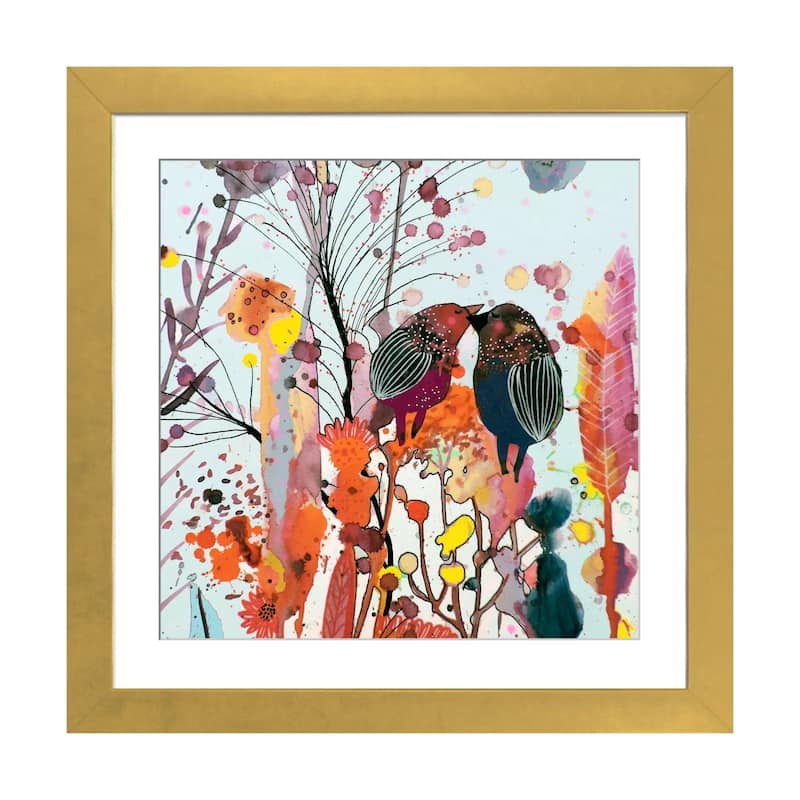 iCanvas "Love Moi" by Sylvie Demers - Gold - 24x24x1