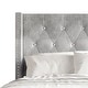 preview thumbnail 55 of 82, CraftPorch Glam Button Tufted Wingback Upholstered Bed