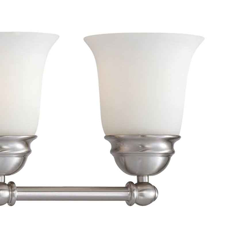 Elk Home Bella Brushed Nickel With White Glass 5 Light Vanity Light