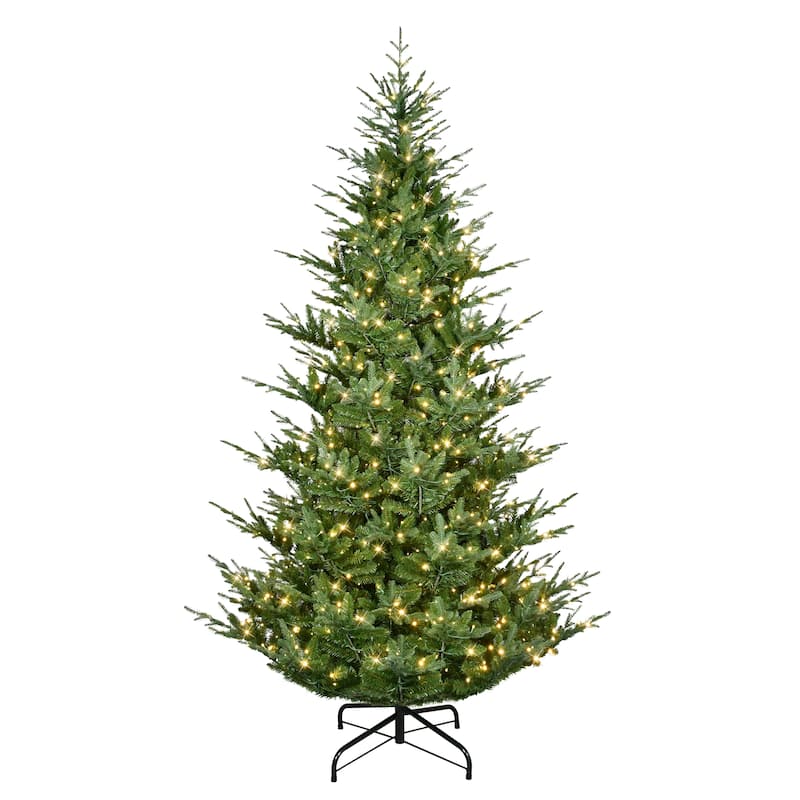 Puleo International 10' Pre-Lit Artificial Hillside Spruce Tree