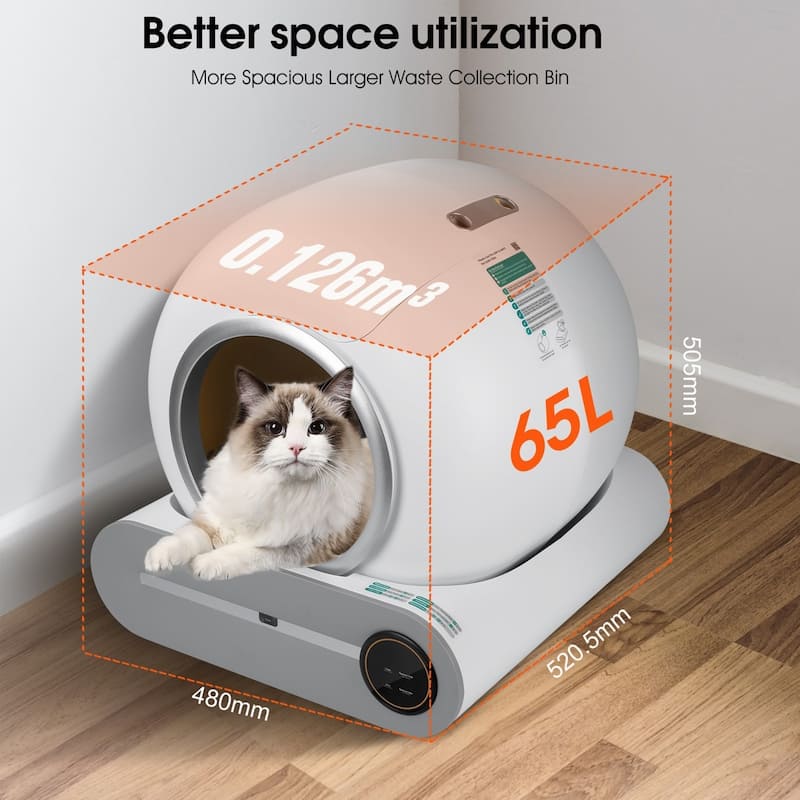 Self-Cleaning Cat Litter Box,Automatic Scooping And Odor Removal Cat Box Litter