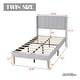 preview thumbnail 27 of 91, Caxkun Upholstered Platform Bed Frame with Wingback headboard