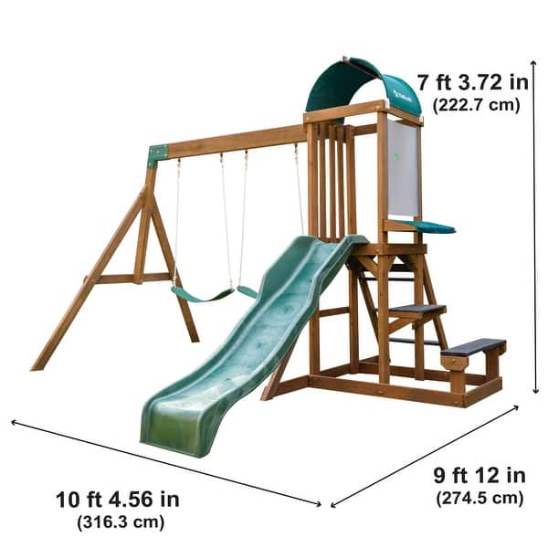 KidKraft Wilderness Point Wooden Outdoor Swing Set