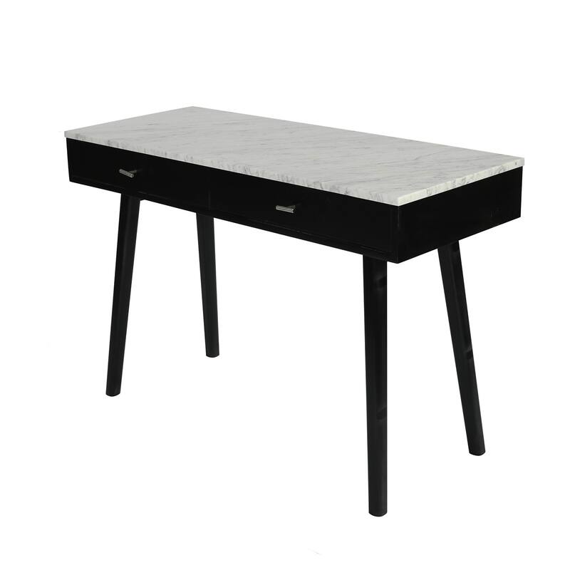 Versatile And Stylish Marble White Writing Desk To Elevate And Complete Any Space