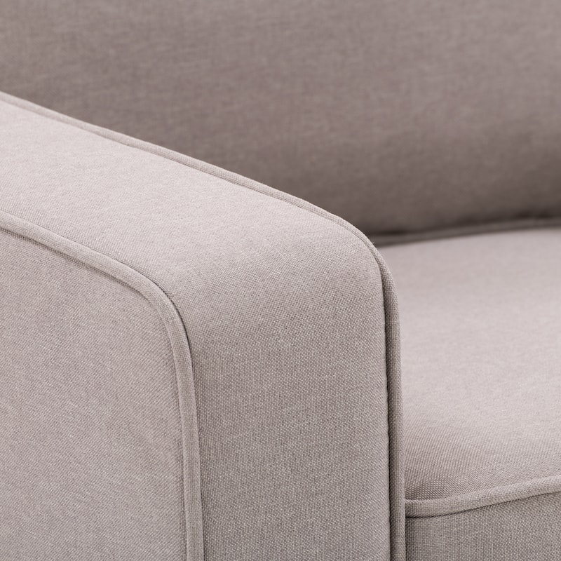 Georgia Upholstered 2 Seater Loveseat Sofa, Taupe