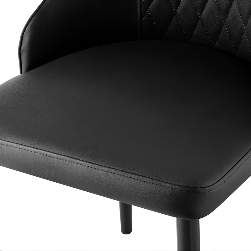 Faux Leather Upholstered Dining Chairs Set of 2 - 35.63"H x 17.72"W x 17.32"D