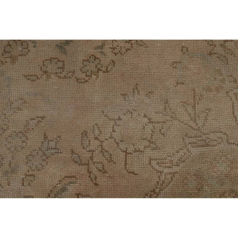 Medallion Tabriz Persian Vintage Area Rug Hand-Knotted Wool Carpet - 9'6" x 12'8"