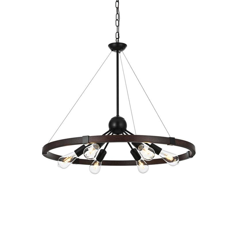 Elegant Lighting LD746D32 Thora 6 Light 32" Wide Suspension Pendant